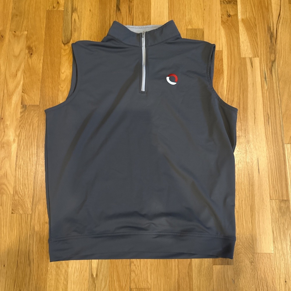 Peter Millar Crown Crafted flex adapt 1/2 zip pullover golf vest Mens Blue L